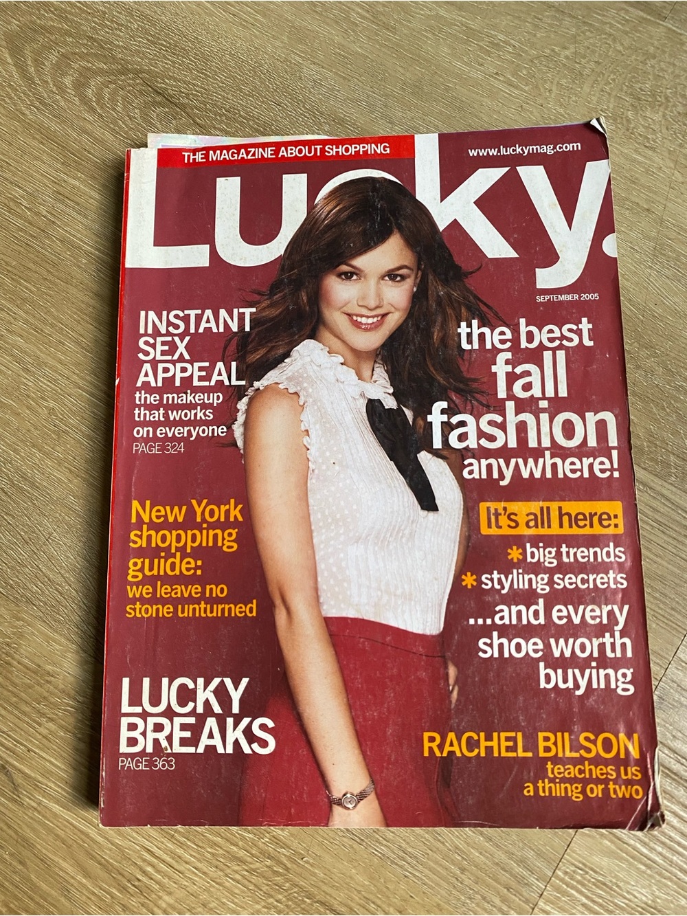 VINTAGE Lucky Magazine September 2005 - Red Cover with Rachel Bilson